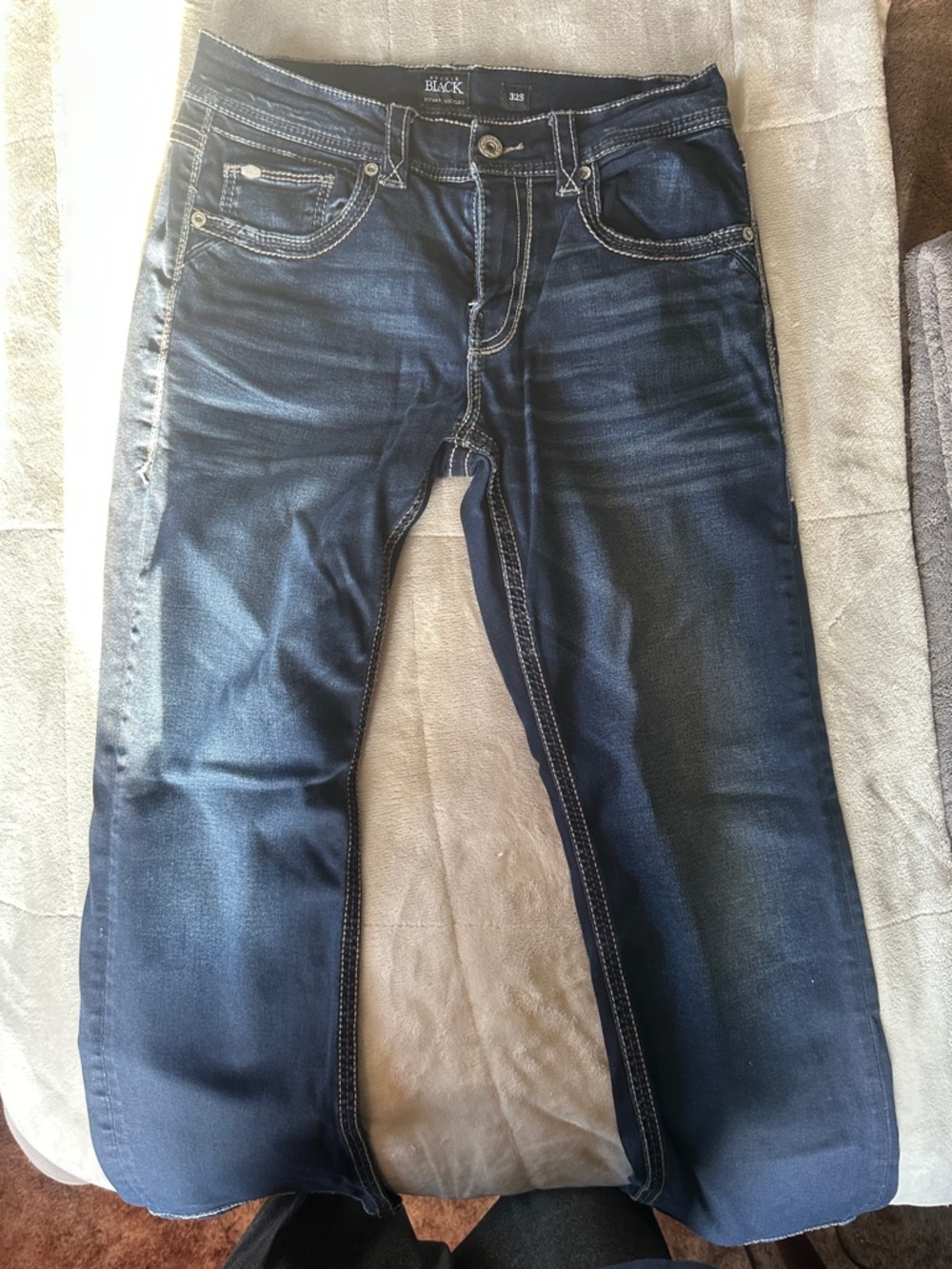 Black Rivet Men’s Indigo Straight Jeans